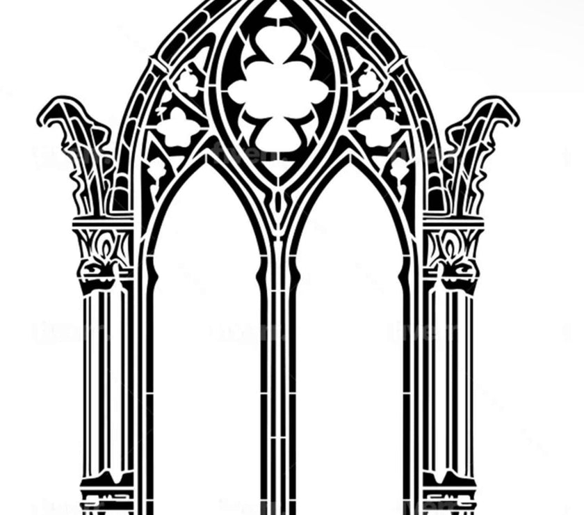 Roycycled Gothic Window Stencil