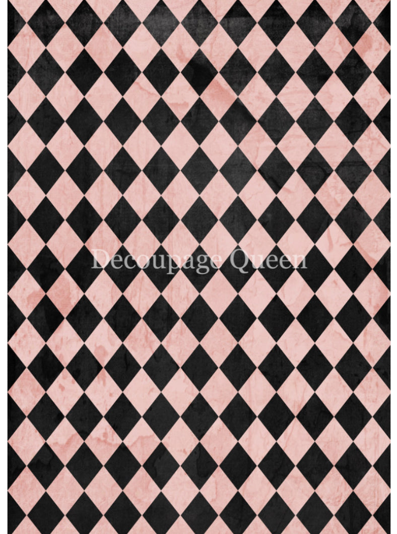Pink and Black Harlequin