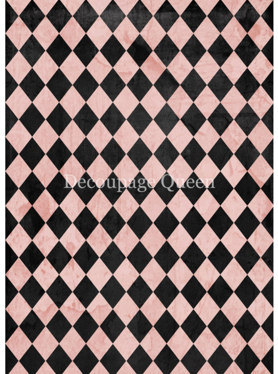 Pink and Black Harlequin