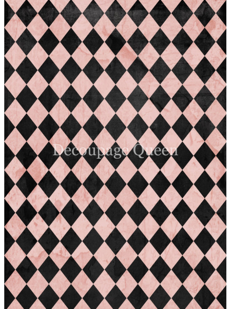 Pink and Black Harlequin