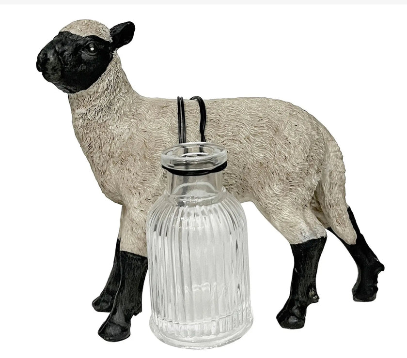 Lamb bud vase carrier