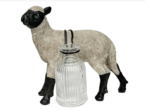 Lamb bud vase carrier