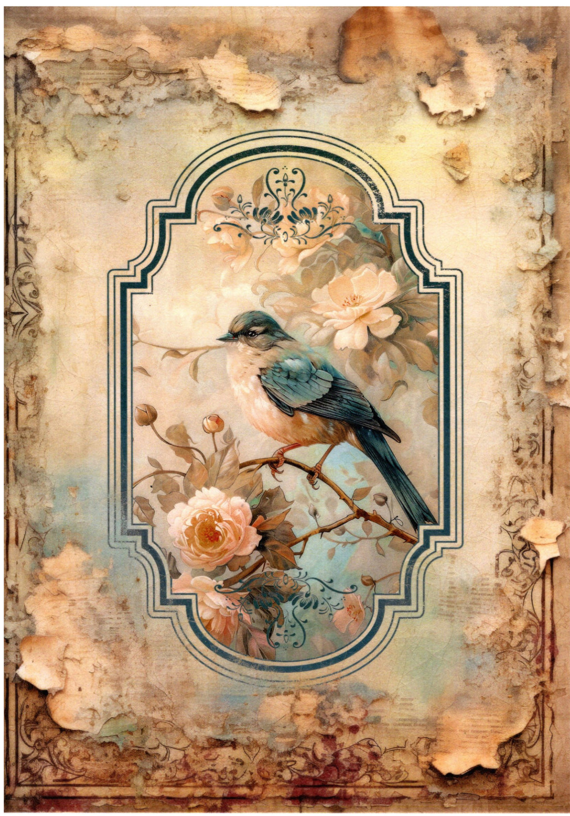 Vintage Birds Rice Paper Kit