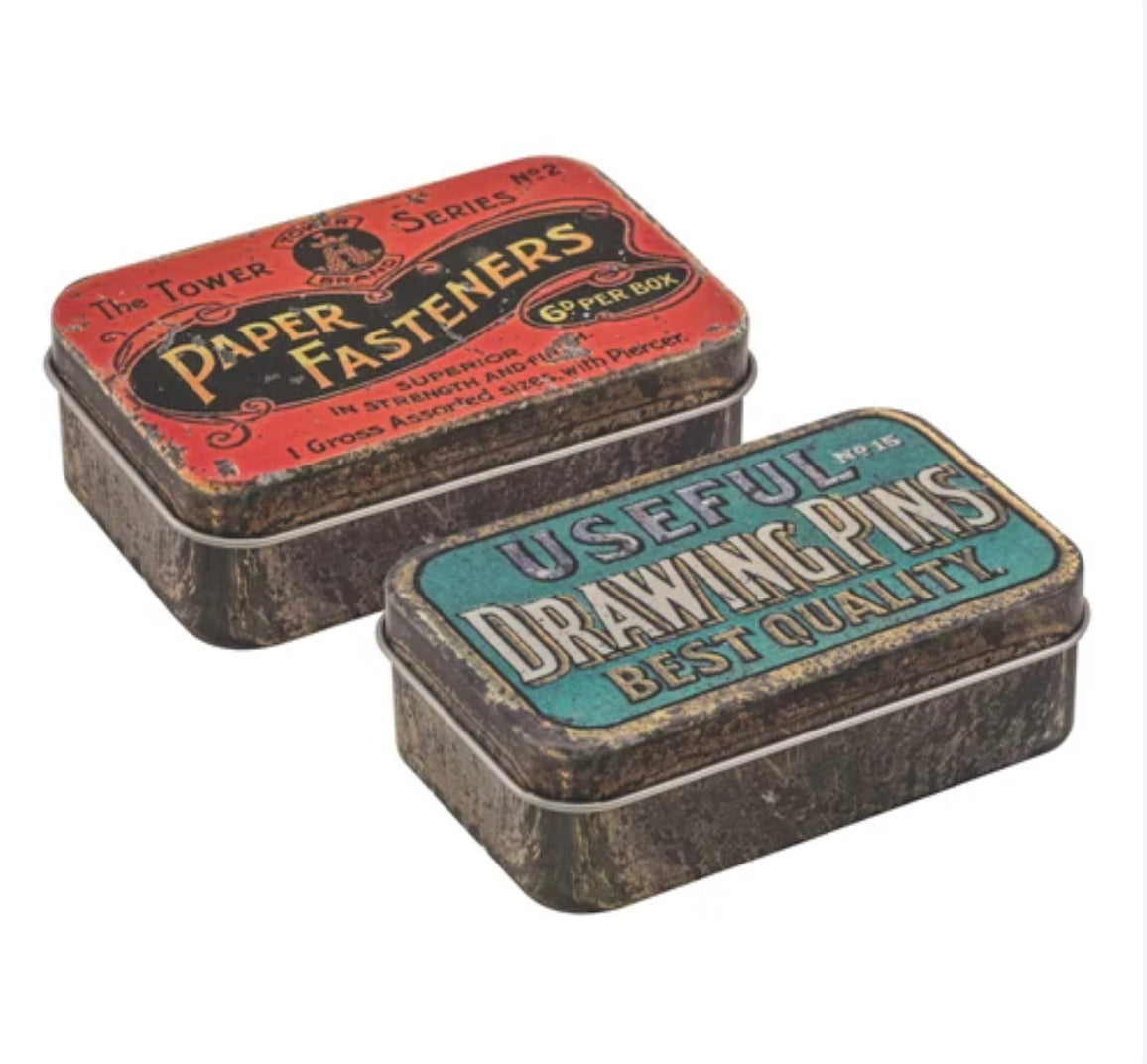 Tim Holtz Metal Trinket Tins 2/Pkg