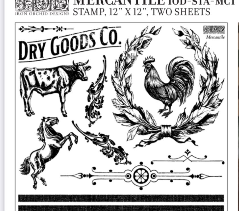 Mercantile IOD Décor Stamp