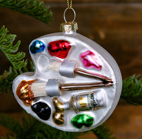 Glass Paint Palette Ornament