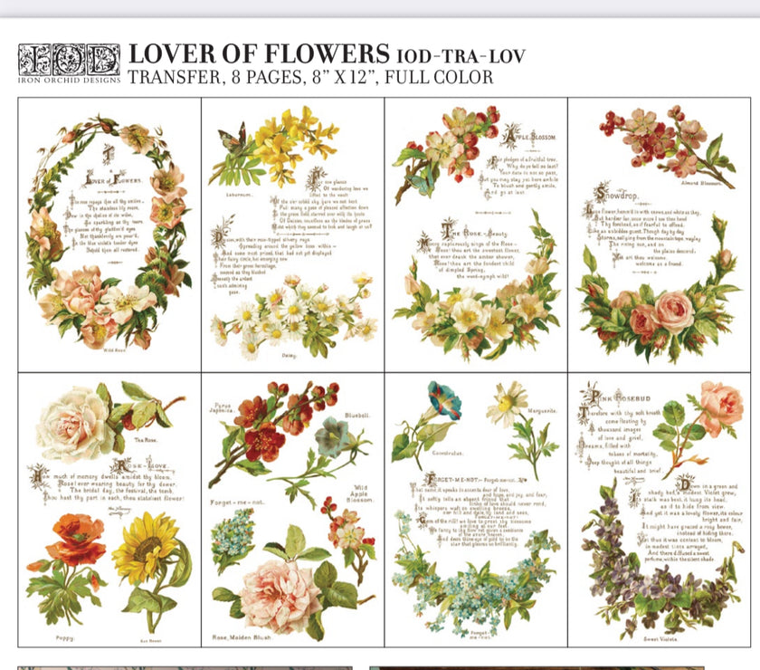 Lover of Flowers IOD Transfer