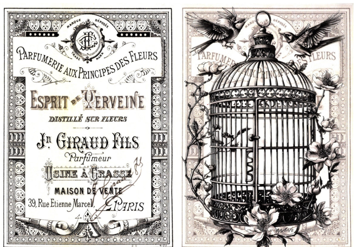 Vintage Birds Rice Paper Kit