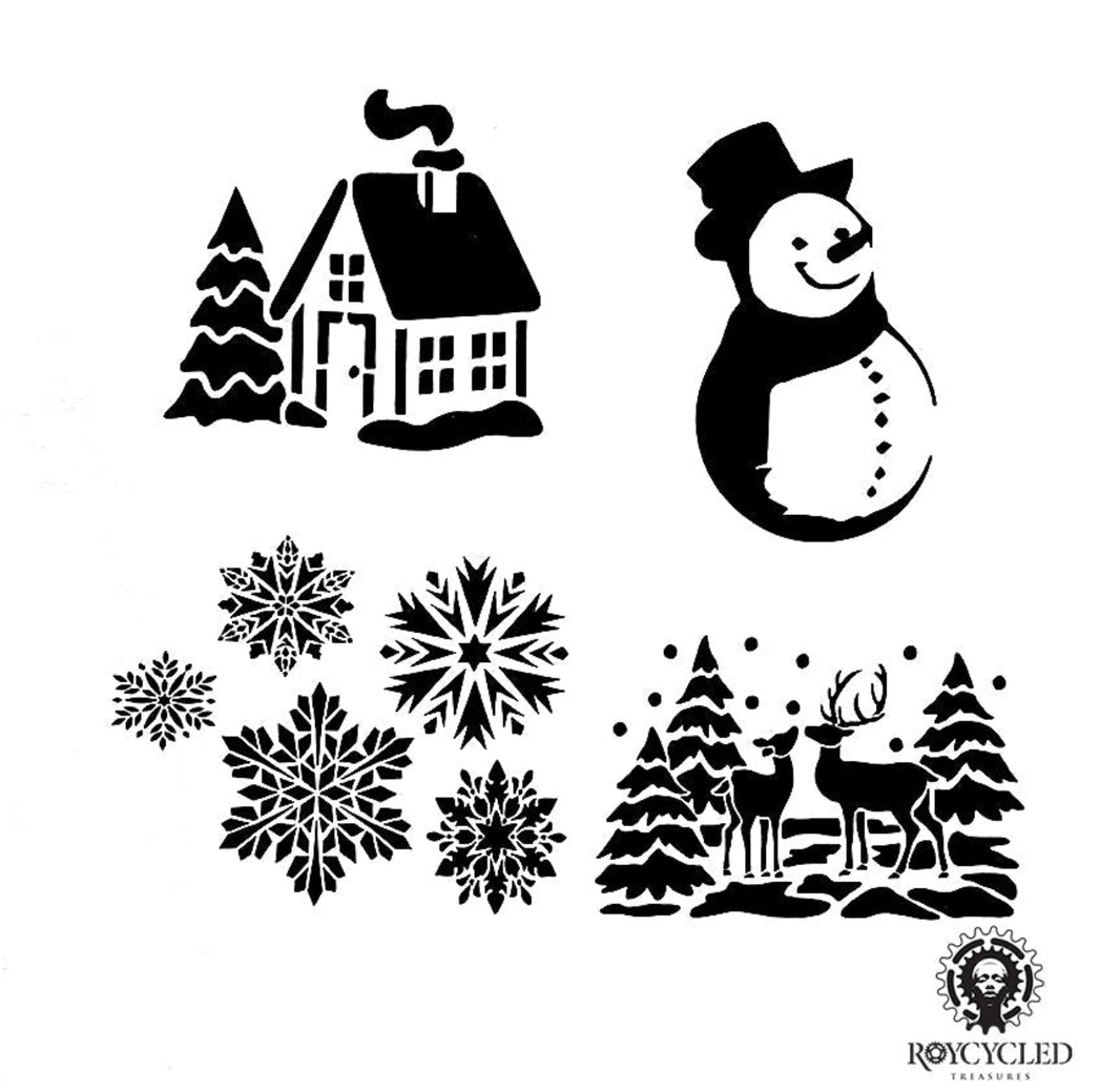 Roycycled Winter Stencil