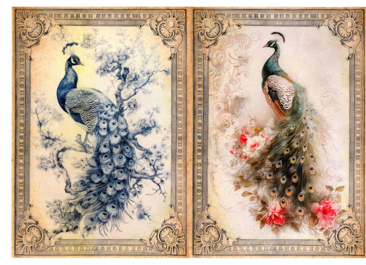Vintage Birds Rice Paper Kit