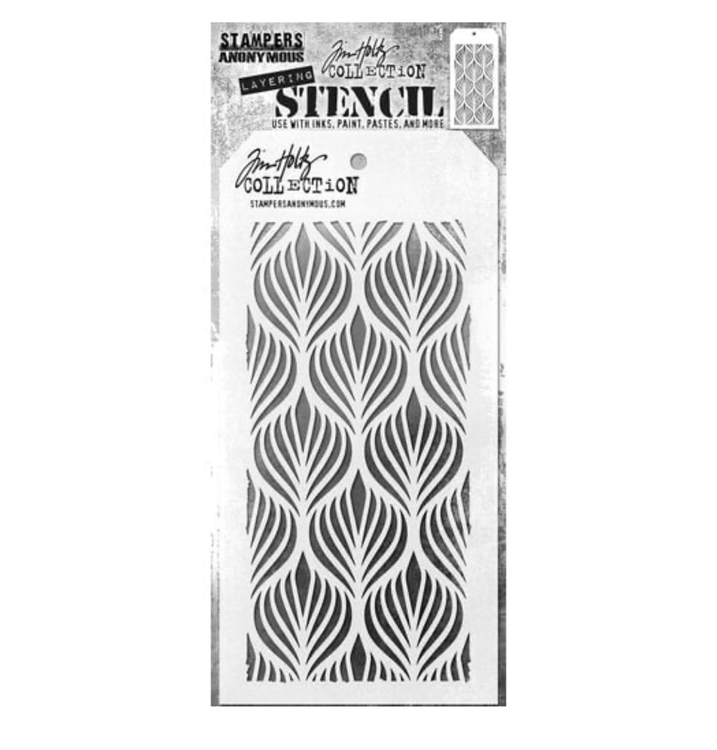 Tim Holtz Stencil Deco Feather