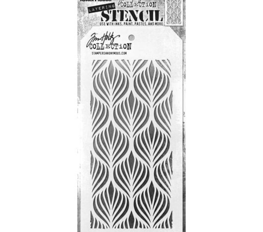Tim Holtz Stencil Deco Feather