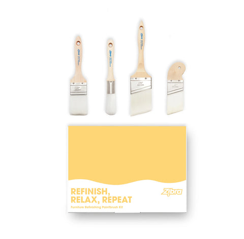 Zibra Furniture Refinishing Set of 4 Brushes