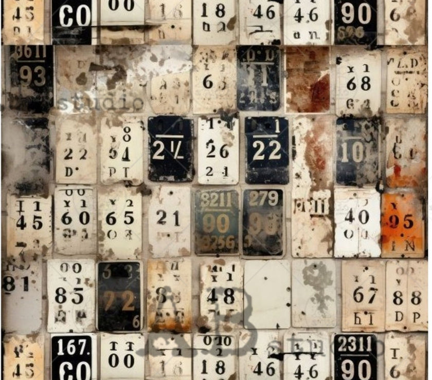 Grungy Rusty Number Tags ABRP_5196
