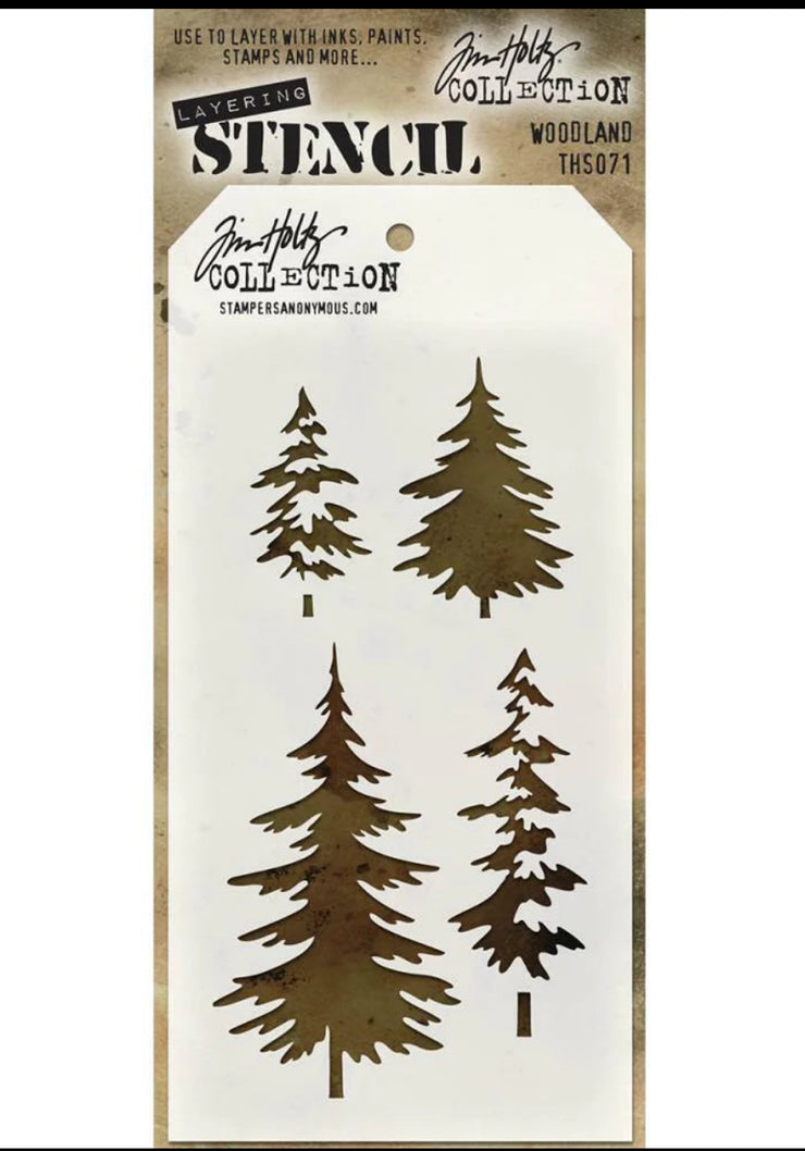 Tim Holtz Stencil Woodlands