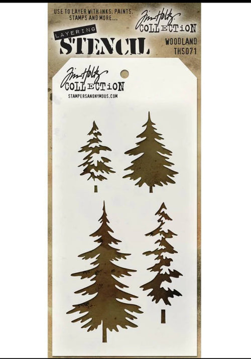 Tim Holtz Stencil Woodlands
