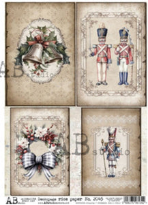 Nutcracker and Holiday Bells Rice Paper AB