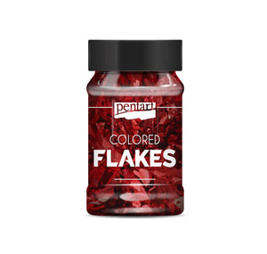 Colored foil flakes min. 1 g, red