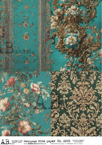 Turquoise Tapestry Four Pack 2245