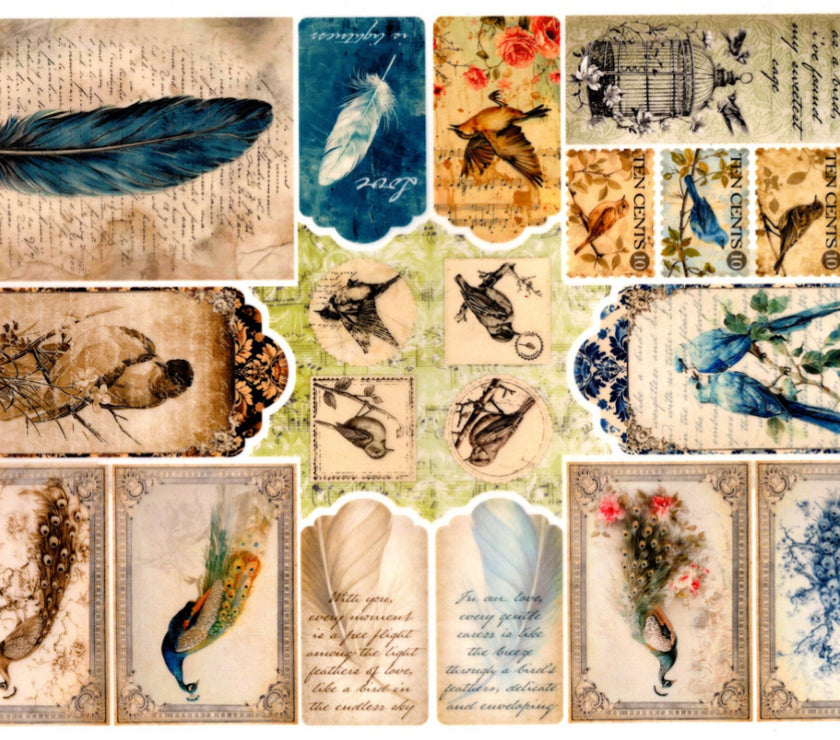 Vintage Birds Vellum Paper Kit
