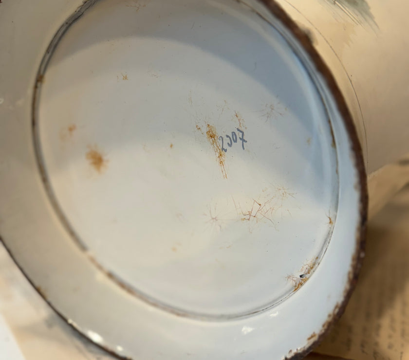 Vintage European Enamel Bucket