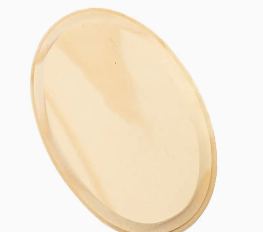 5-1/4" Unfinished Wood Oval Plaque