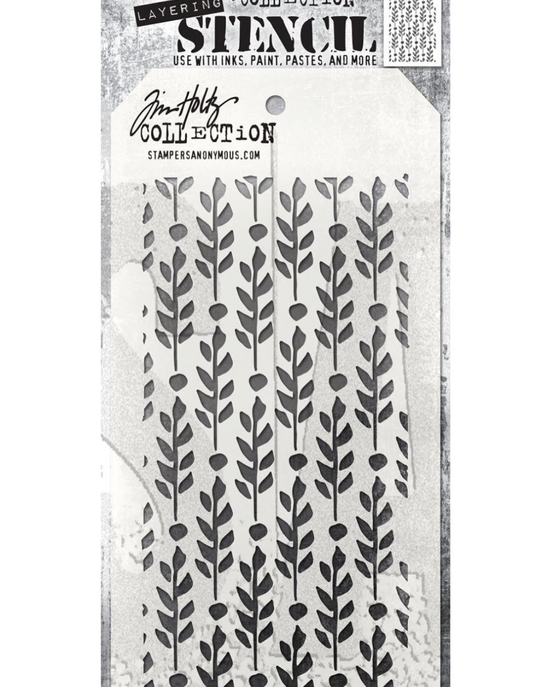 Tim Holtz Stencil Berry Leaves