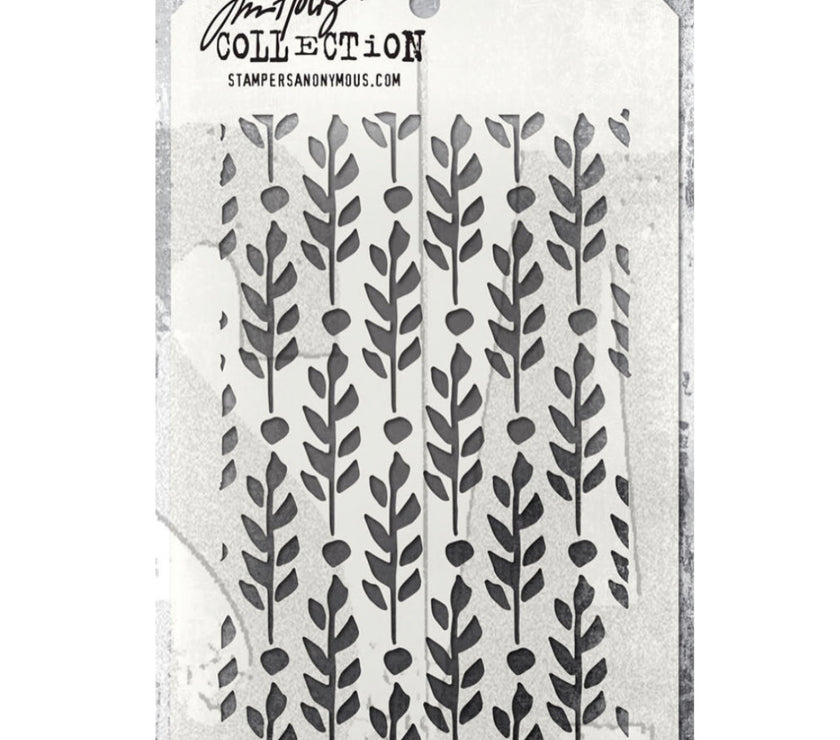Tim Holtz Stencil Berry Leaves