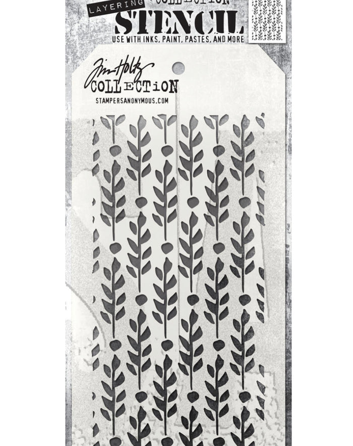 Tim Holtz Stencil Berry Leaves