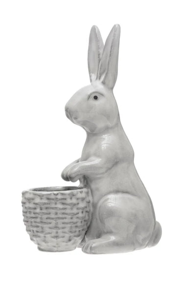 Stoneware Bunny Planter