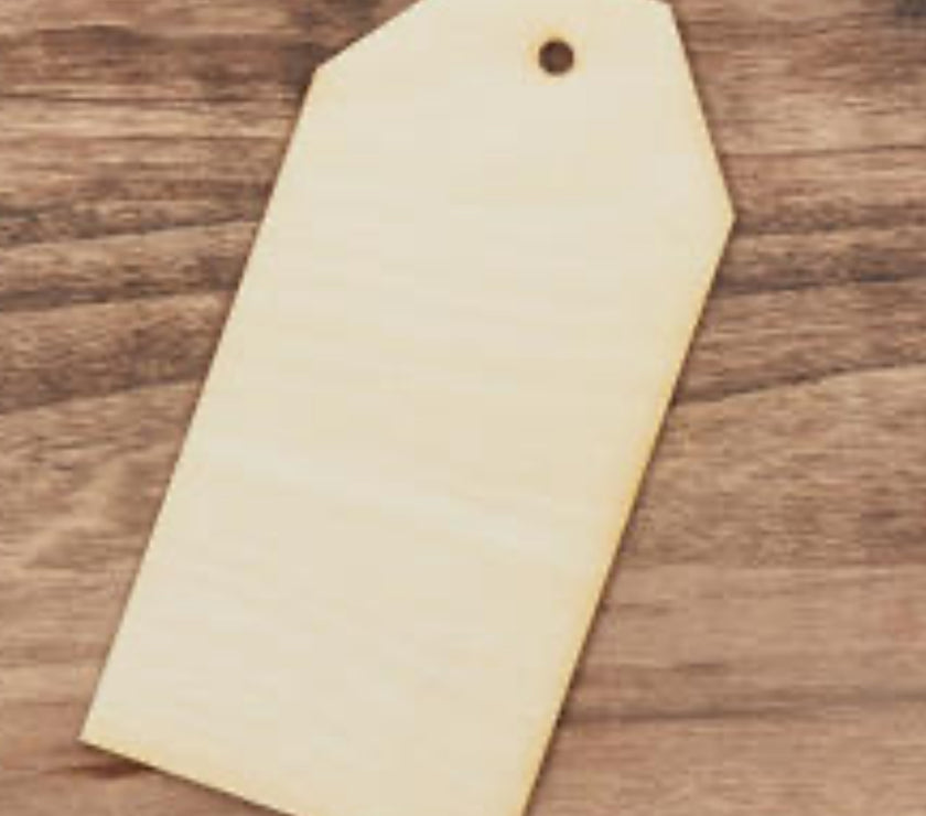Set of 6 Wood Tags