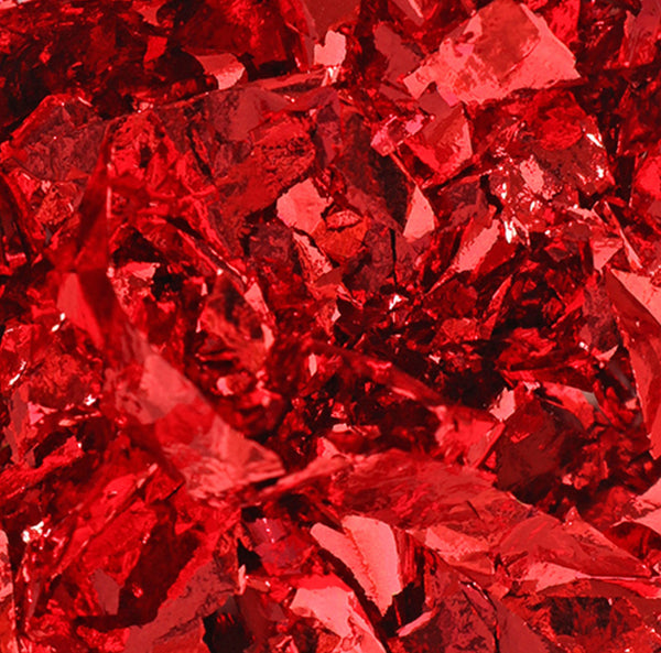 Colored foil flakes min. 1 g, red