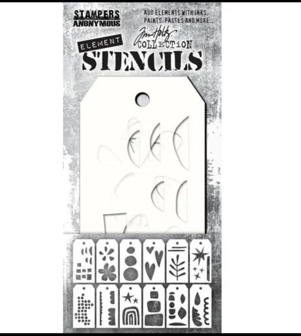 Tim Holtz Stencil Elements Everyday Mini Set