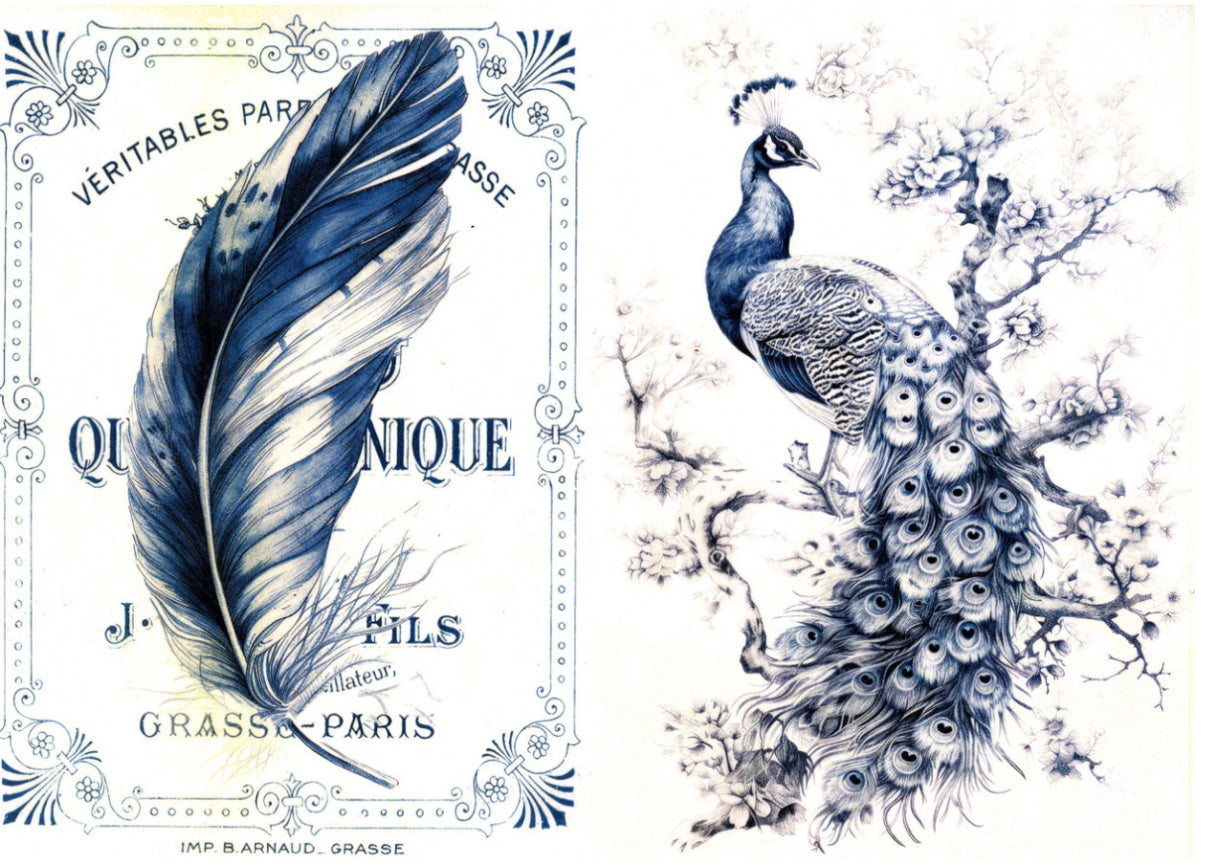 Vintage Birds Rice Paper Kit