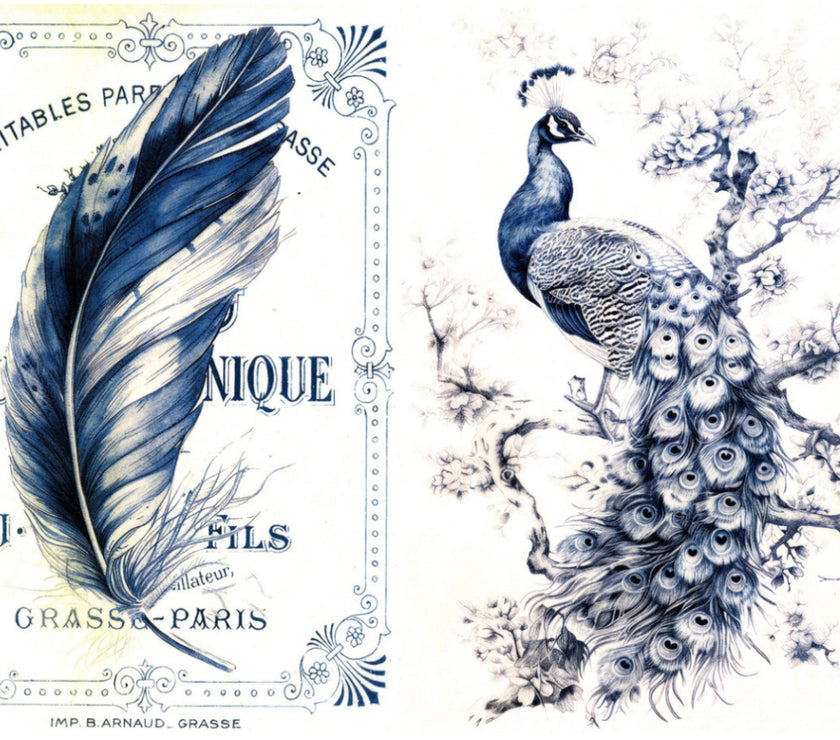 Vintage Birds Rice Paper Kit