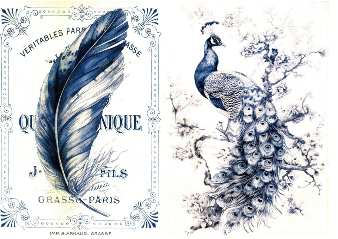 Vintage Birds Rice Paper Kit