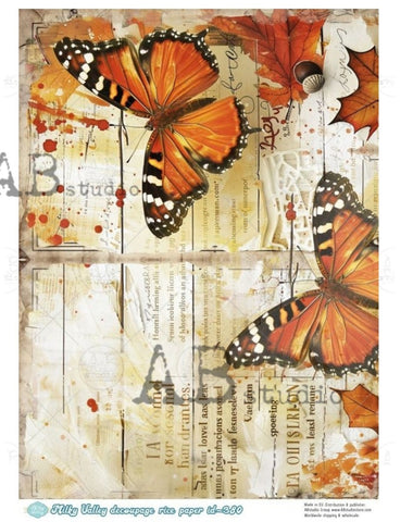 Monarch Butterflies Journal Page MV380