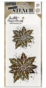 Tim Holtz Stencil Poinsettia Duo