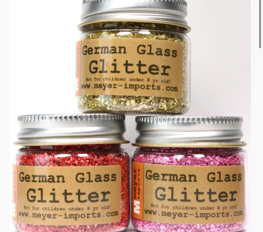 Valentines' Day Colors - 70 Grit Chunky German Glass Glitter - Set of 3 Jars - About 4 oz