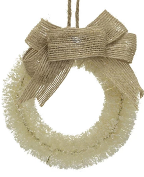 Sisal Wreath w/ Rustic Bow, 2 Colors