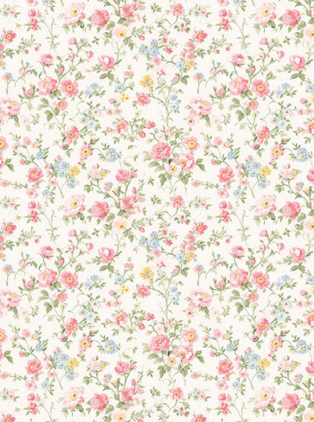 Spring White and Soft Pink Florals Pattern 2025TC364