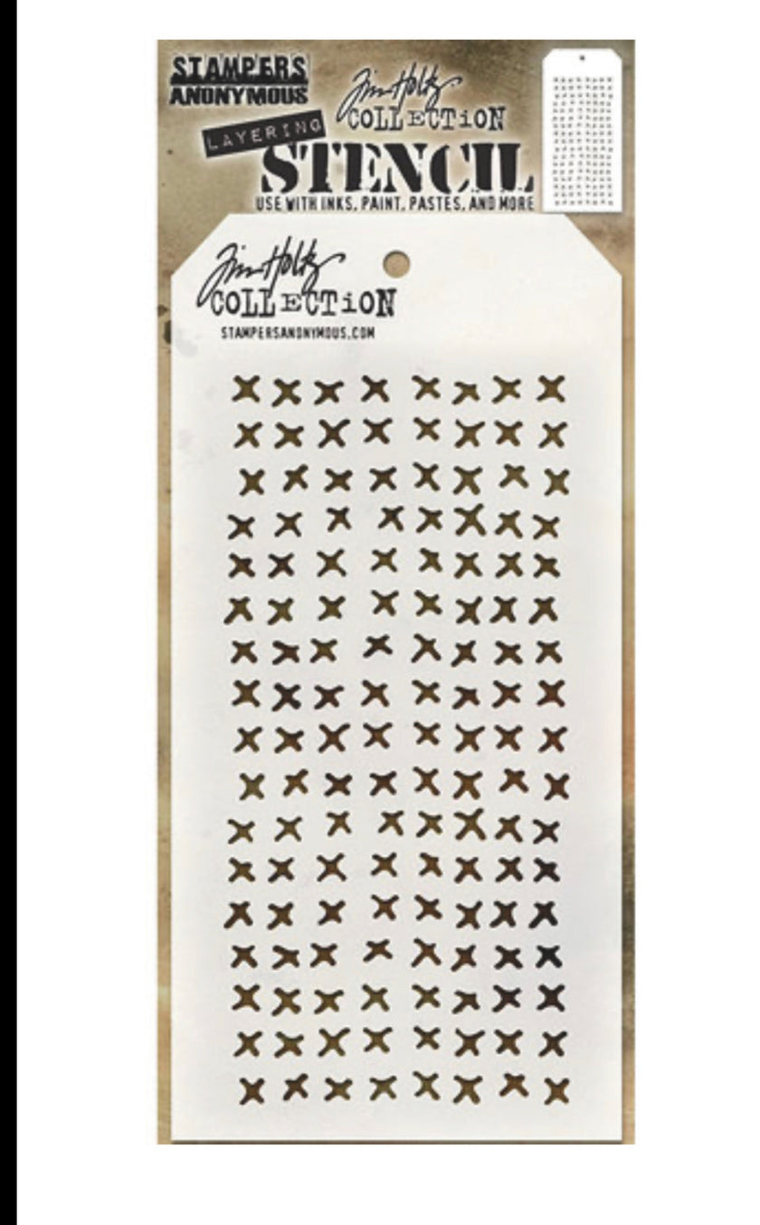 Tim Holtz Stencil Stitched