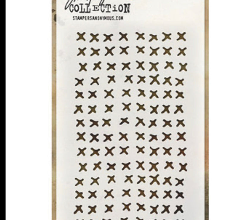 Tim Holtz Stencil Stitched