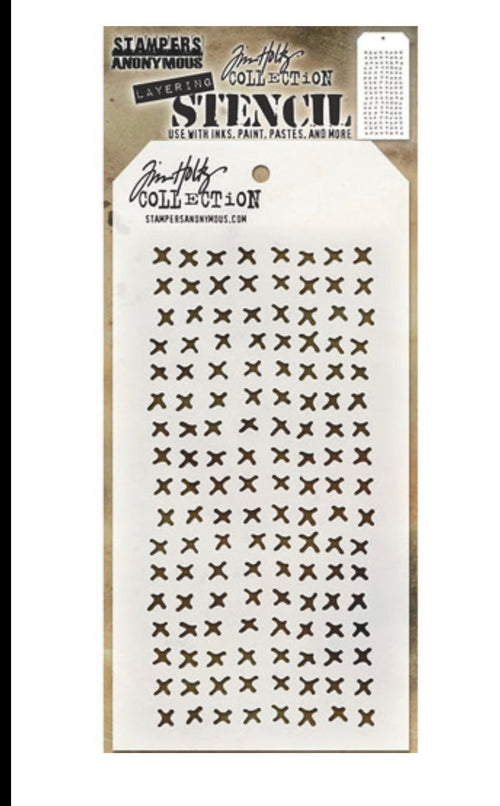 Tim Holtz Stencil Stitched