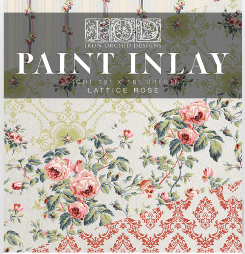 Lattice Rose  IOD Paint Inlay