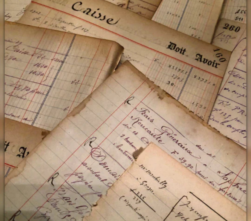 French Journal/Ledger Pages 1800's - 1900's