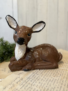 Vintage Concrete Fawn with chippy paint