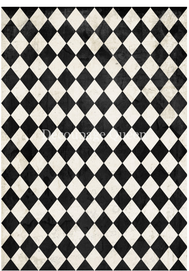 Black and Ivory Harlequin