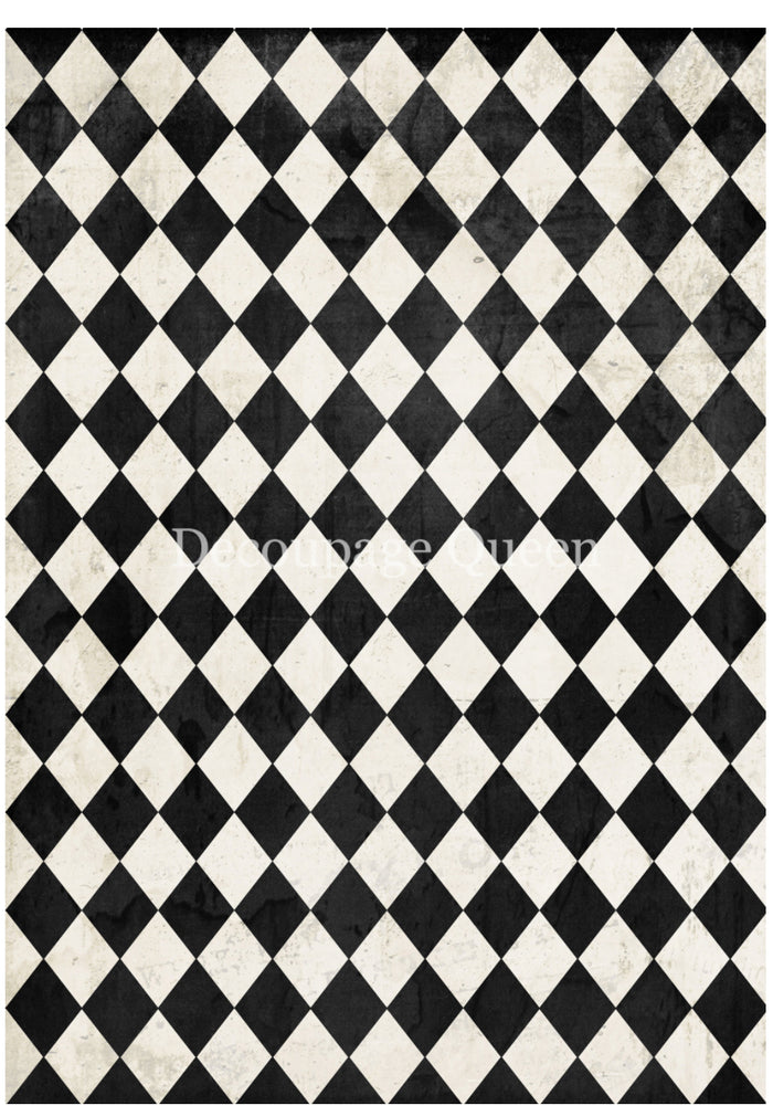Black and Ivory Harlequin