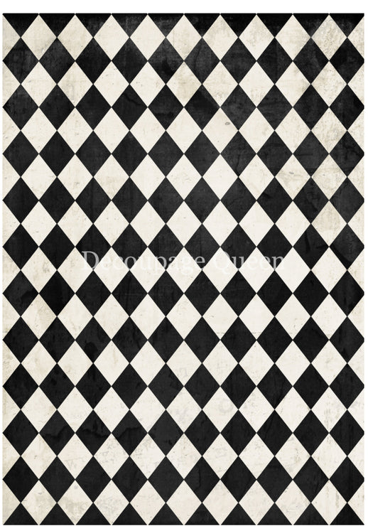 Black and Ivory Harlequin